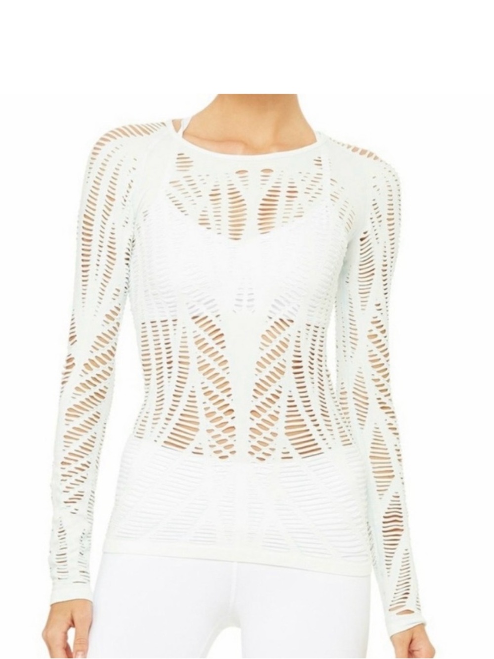 NWT Alo Yoga Wonderer Long Sleeve Sz S Icicle Color